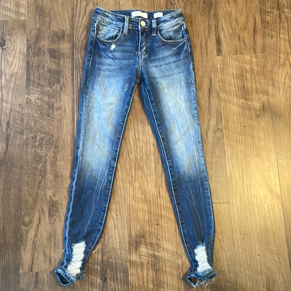 Kancan signature mid-rise slim fit ankle skinny